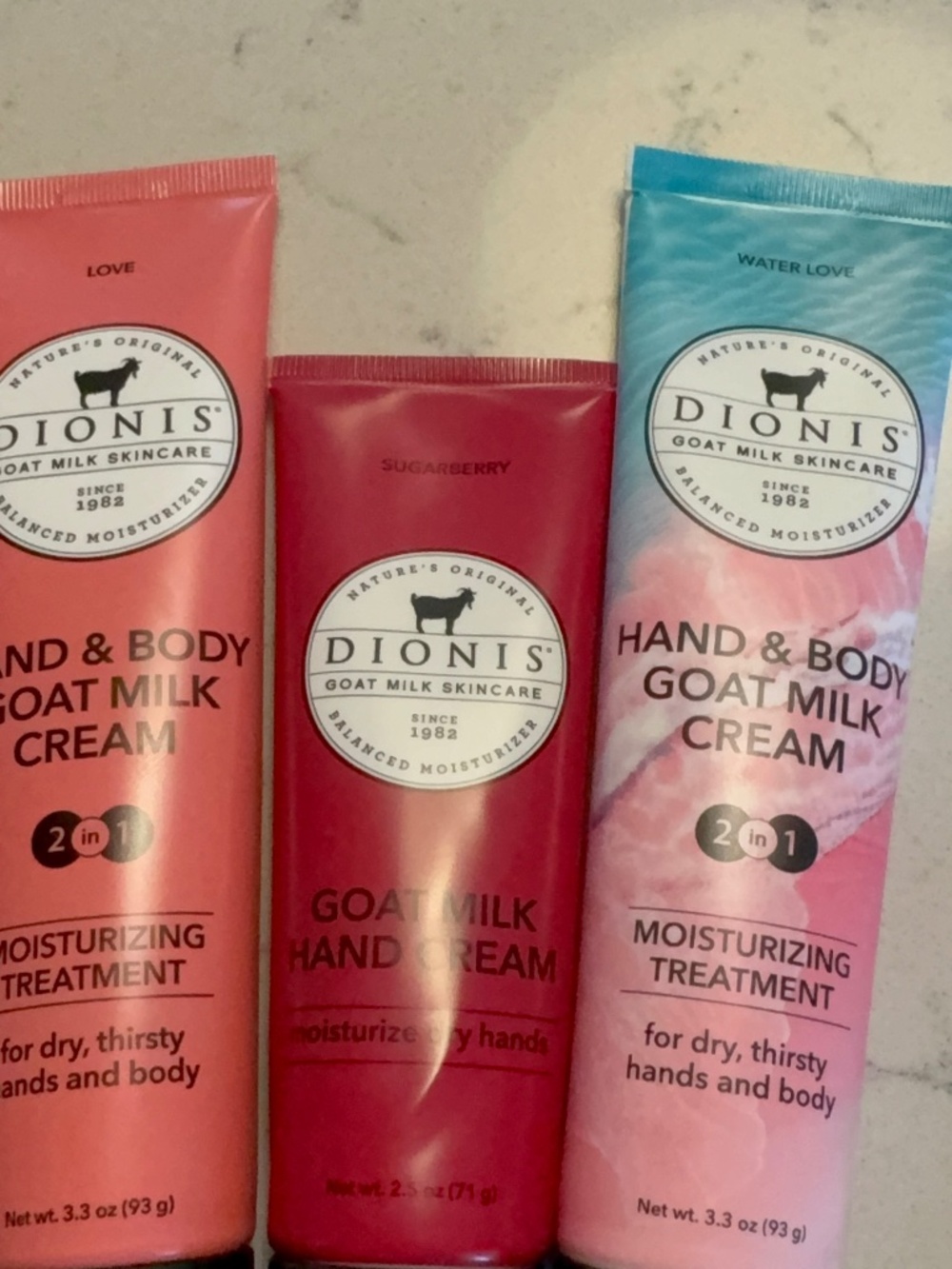 New Dionis Goat Milk Skincare Handy & Body Cream - lot of 3